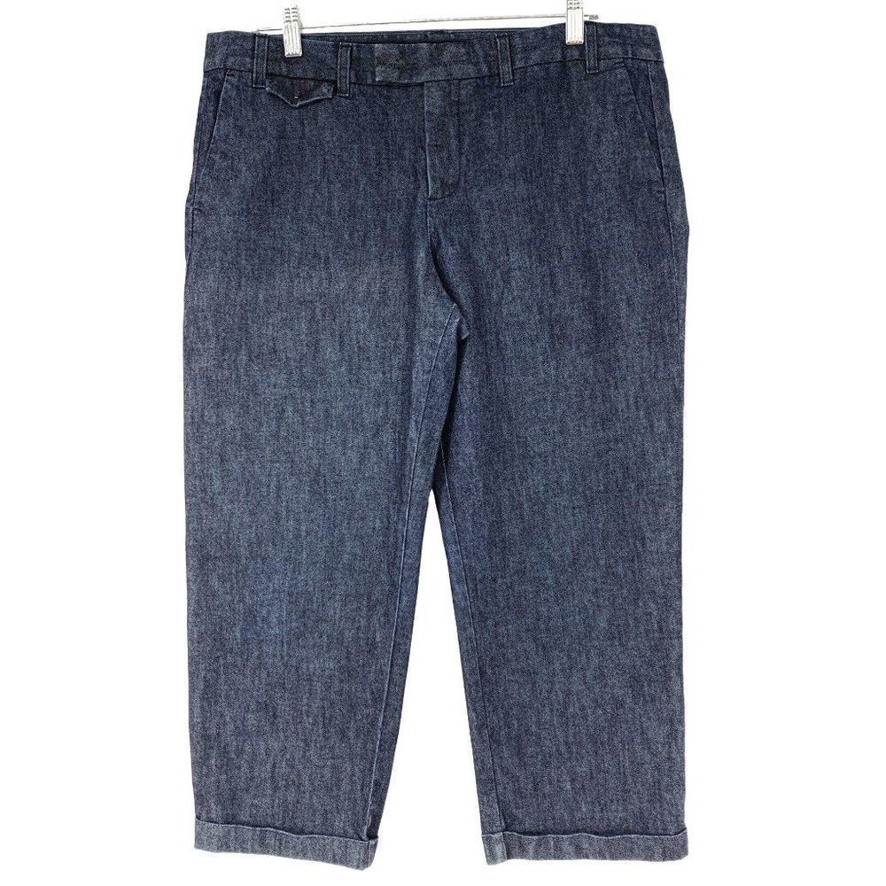 GAP Cuff Trouser Jeans Womens Size 14P release year 2010 washable Crop 2807